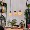 Bongal Hanglamp, Hanglamp Natuurlijke kleuren, Zwart, 3-lichts