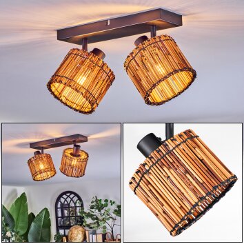 Cando Plafondlamp, Plafondspot Zwart, 2-lichts