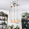 Lindberg Hanglamp, Hanglamp Natuurlijke kleuren, Zwart, 3-lichts