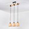 Lindberg Hanglamp, Hanglamp Natuurlijke kleuren, Zwart, 3-lichts