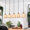 Lindberg Hanglamp, Hanglamp Natuurlijke kleuren, Zwart, 5-lichts