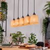 Lindberg Hanglamp, Hanglamp Natuurlijke kleuren, Zwart, 5-lichts