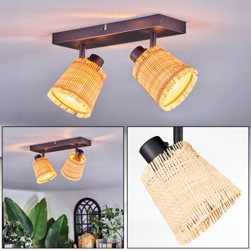 Lindberg Plafondlamp, Plafondspot Zwart, 2-lichts