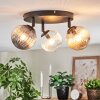 Chehalis Plafondlamp, Kogellampje 44 cm Amber, Duidelijk, Rookkleurig, 3-lichts