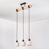 Bassagoda Hanglamp, Hanglamp Natuurlijke kleuren, Zwart, 3-lichts