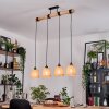 Lindberg Hanglamp, Hanglamp Natuurlijke kleuren, Zwart, 4-lichts