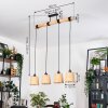 Lindberg Hanglamp, Hanglamp Natuurlijke kleuren, Zwart, 4-lichts