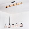 Bassagoda Hanglamp, Hanglamp Natuurlijke kleuren, Zwart, 5-lichts