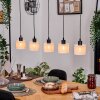 Bassagoda Hanglamp, Hanglamp Natuurlijke kleuren, Zwart, 5-lichts