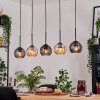 Koyoto Hanglamp, Kogellampje, Hanglamp Natuurlijke kleuren, Zwart, 5-lichts
