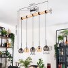 Koyoto Hanglamp, Kogellampje, Hanglamp Natuurlijke kleuren, Zwart, 5-lichts