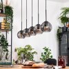 Koyoto Hanglamp, Kogellampje, Hanglamp Natuurlijke kleuren, Zwart, 5-lichts