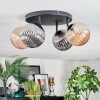 Chehalis Plafondlamp, Kogellampje Amber, Rookkleurig, 4-lichts