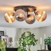 Chehalis Plafondlamp, Kogellampje Amber, Rookkleurig, 4-lichts