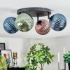 Chehalis Plafondlamp, Kogellampje 30 cm Blauw, Groen, Koperkleurig, 4-lichts
