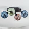 Chehalis Plafondlamp, Kogellampje 30 cm Blauw, Groen, Koperkleurig, 4-lichts