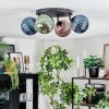 Chehalis Plafondlamp, Kogellampje 30 cm Blauw, Groen, Koperkleurig, 4-lichts