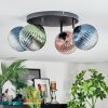 Chehalis Plafondlamp, Kogellampje 30 cm Blauw, Groen, Duidelijk, Koperkleurig, 4-lichts
