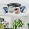 Chehalis Plafondlamp, Kogellampje 30 cm Blauw, Groen, Duidelijk, Koperkleurig, 4-lichts
