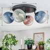 Chehalis Plafondlamp, Kogellampje 30 cm Blauw, Groen, Duidelijk, Koperkleurig, 4-lichts