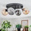 Chehalis Plafondlamp, Kogellampje Amber, Rookkleurig, 4-lichts