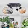 Chehalis Plafondlamp, Kogellampje Amber, Duidelijk, Rookkleurig, 4-lichts