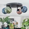 Chehalis Plafondlamp, Kogellampje Blauw, Groen, Koperkleurig, 4-lichts
