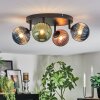 Chehalis Plafondlamp, Kogellampje Blauw, Groen, Koperkleurig, 4-lichts