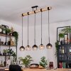 Koyoto Hanglamp, Kogellampje, Hanglamp Natuurlijke kleuren, Zwart, 5-lichts