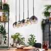 Koyoto Hanglamp, Kogellampje, Hanglamp Natuurlijke kleuren, Zwart, 5-lichts