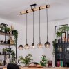 Koyoto Hanglamp, Kogellampje, Hanglamp Natuurlijke kleuren, Zwart, 5-lichts