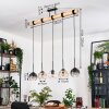 Koyoto Hanglamp, Kogellampje, Hanglamp Natuurlijke kleuren, Zwart, 5-lichts