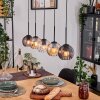 Koyoto Hanglamp, Kogellampje, Hanglamp Natuurlijke kleuren, Zwart, 5-lichts