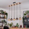 Koyoto Hanglamp, Kogellampje, Hanglamp Natuurlijke kleuren, Zwart, 5-lichts