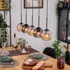 Koyoto Hanglamp, Kogellampje, Hanglamp Natuurlijke kleuren, Zwart, 5-lichts