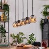 Koyoto Hanglamp, Kogellampje, Hanglamp Natuurlijke kleuren, Zwart, 5-lichts