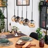 Koyoto Hanglamp, Kogellampje, Hanglamp Natuurlijke kleuren, Zwart, 5-lichts