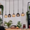 Koyoto Hanglamp, Kogellampje, Hanglamp Natuurlijke kleuren, Zwart, 5-lichts