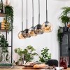 Koyoto Hanglamp, Kogellampje, Hanglamp Natuurlijke kleuren, Zwart, 5-lichts