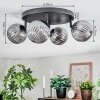 Chehalis Plafondlamp, Kogellampje Rookkleurig, 4-lichts