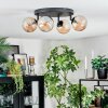 Chehalis Plafondlamp, Kogellampje Amber, 4-lichts