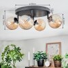 Chehalis Plafondlamp, Kogellampje Amber, 4-lichts