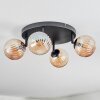 Chehalis Plafondlamp, Kogellampje Amber, 4-lichts
