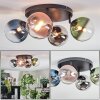 Chehalis Plafondlamp, Kogellampje Blauw, Chroom, Groen, Duidelijk, Koperkleurig, Rookkleurig, 4-lichts