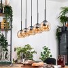 Koyoto Hanglamp, Kogellampje, Hanglamp Natuurlijke kleuren, Zwart, 5-lichts
