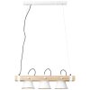 Brilliant Plow Hanglamp Hout donker, Wit, 3-lichts