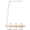 Brilliant Plow Hanglamp Hout donker, Wit, 3-lichts