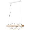 Brilliant Plow Hanglamp Hout donker, Wit, 3-lichts