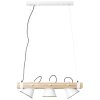 Brilliant Plow Hanglamp Hout donker, Wit, 3-lichts