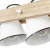 Brilliant Plow Hanglamp Hout donker, Wit, 3-lichts